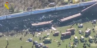 Imagen aérea del accidente ferroviario de Toledo