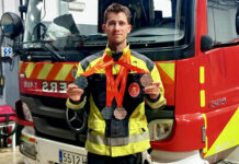 Un bombero de Valencia consigue cuatro medallas en los Juegos Europeos de Policías y Bomberos
