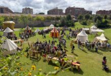 El parque Central se transforma en un campamento que nos traslada a la época de Jaume I