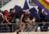 Duros enfrentamientos entre policía y manifestantes por la vivienda junto al Palau de Les Arts