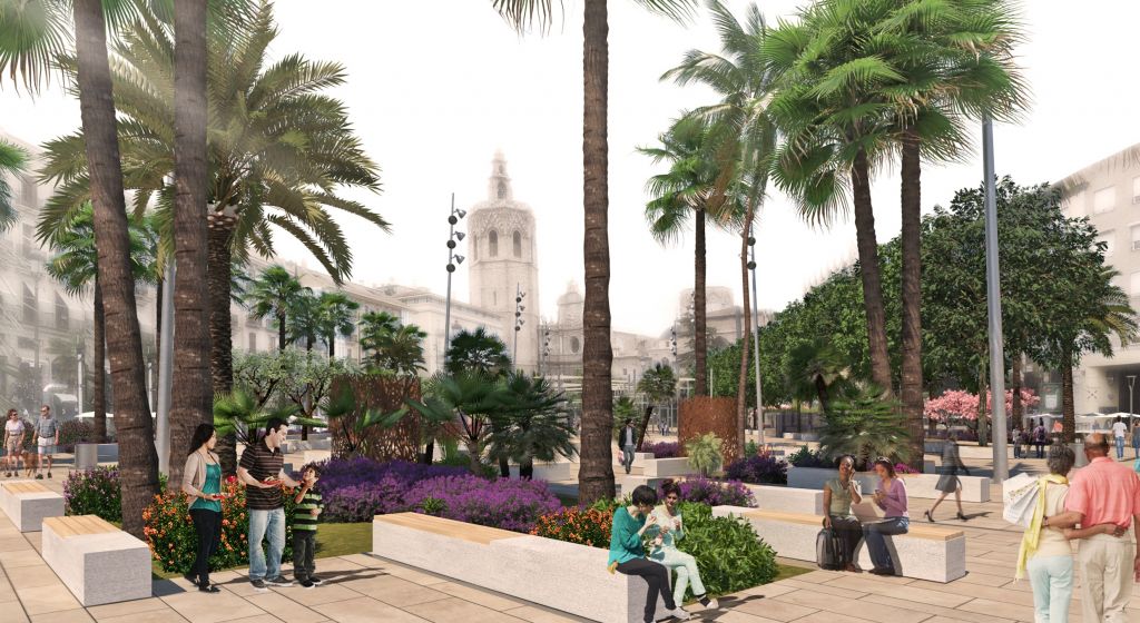 Así será la Plaza de la Reina tras su reforma. Hacienda desbloquea la reforma de la Plaza de la Reina: así será tras la remodelación