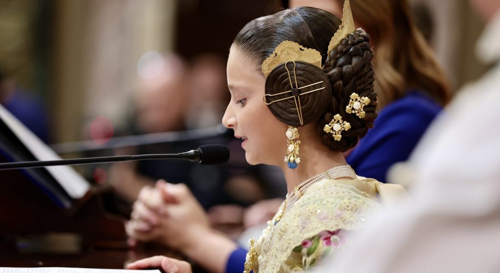 Marta Mercader durante el discurso